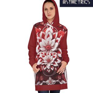 New Asymetrics Women's Red Hoodie Dress